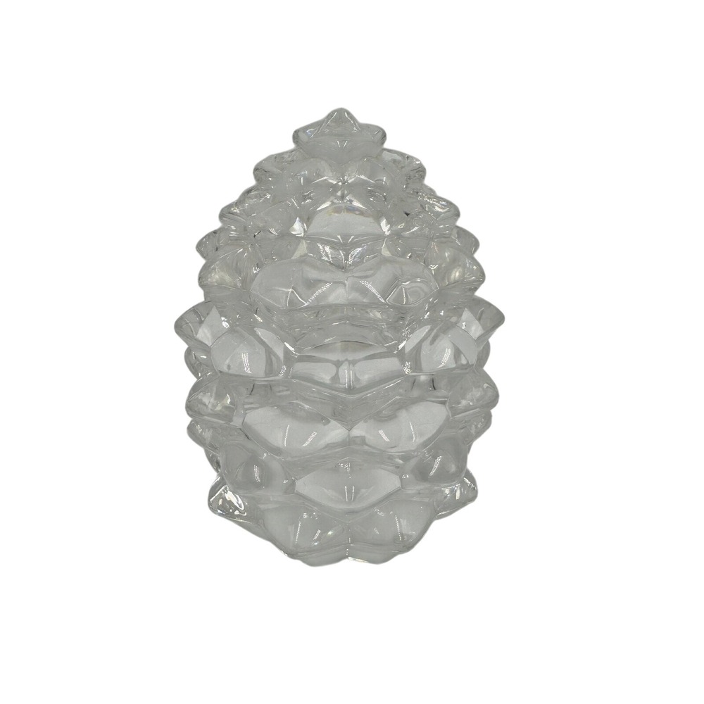 Tiffany & Co. Crystal Pine Cone Pinecone Trinket Box Immaculate Original Label